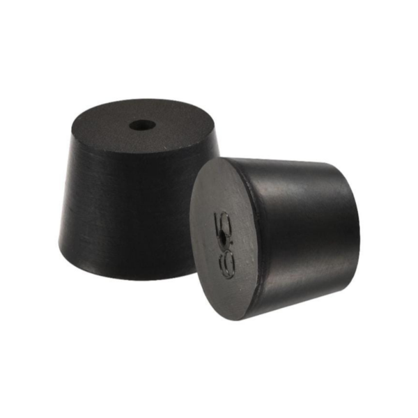 Rubber Tapered Plug with Hole Test Tubes Bungs Stopper