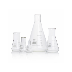 PYREX Narrow Neck Conical Flasks